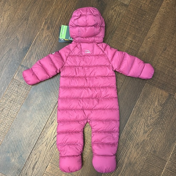 NWT LL Bean Infants' Ultralight 650 Down Bunting in Pink - Picture 8 of 8